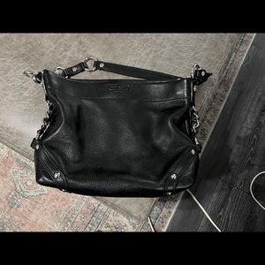 Black boho coach purse- excellent condition
